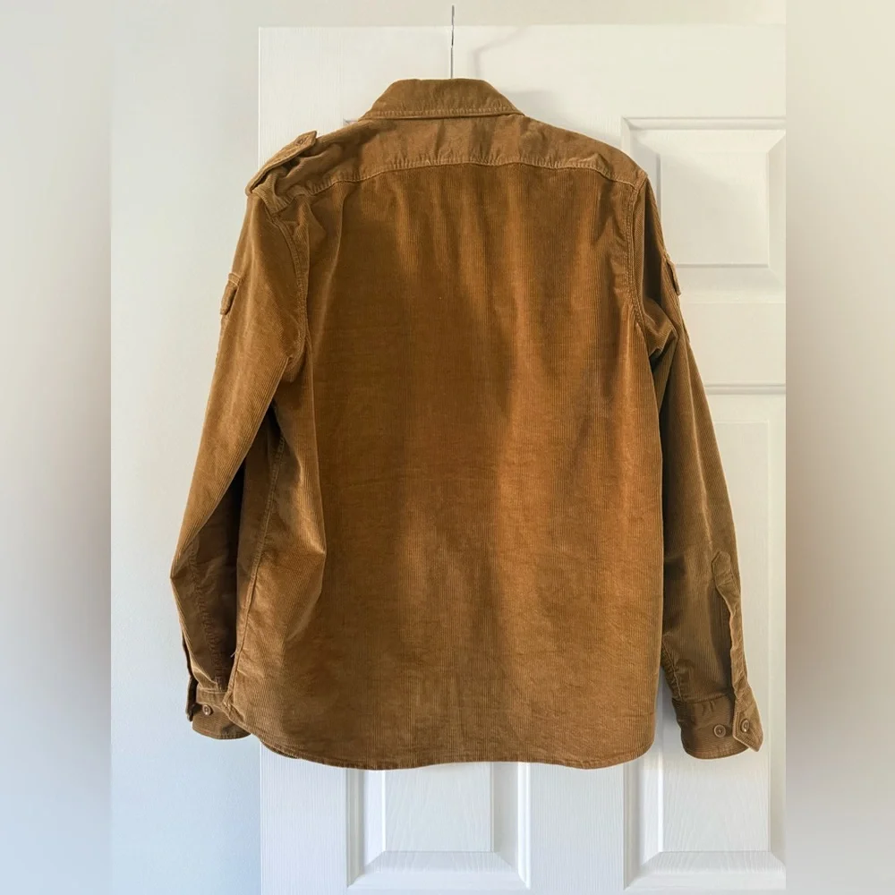 Banana republic men’s heritage explorer Corduroy  cotton whiskey brown shirt